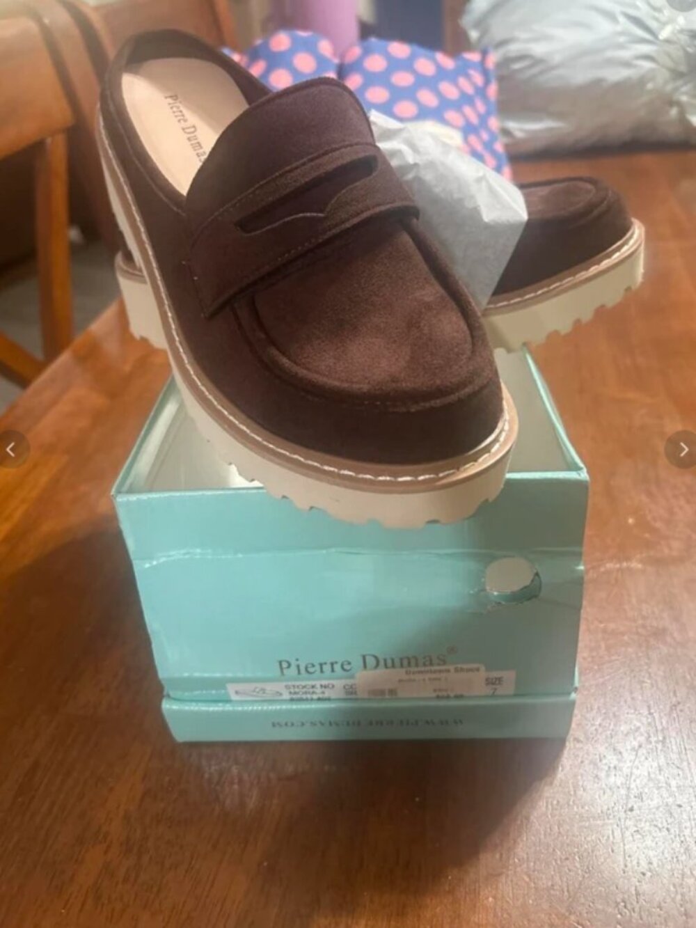 Pierre Dumas Brown Suede Slip On Shoes